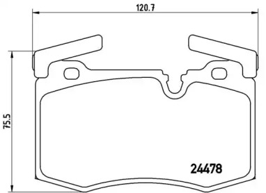 P06068 BREMBO Гальмівні колодки дискові