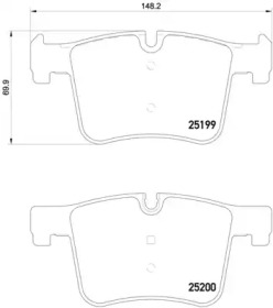 P06075 BREMBO Колодки гальмівні дискові