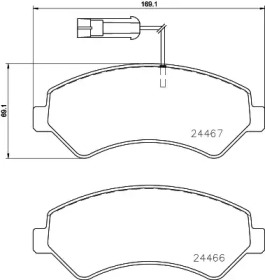 P23161 BREMBO Гальмівні колодки дискові