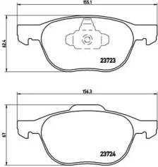 P24061 BREMBO Колодки гальмівні дискові