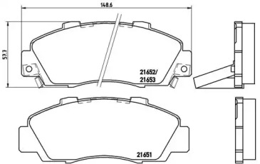 P28026 BREMBO Тормозные колодки дисковые