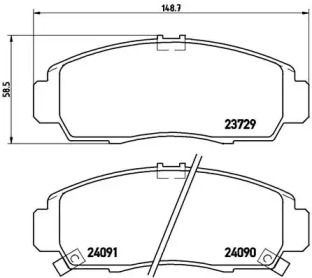 P28034 BREMBO Колодки гальмівні дискові