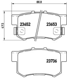 P28039 BREMBO Тормозные колодки дисковые