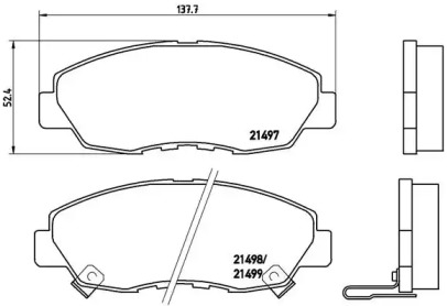 P28042 BREMBO Гальмівні колодки дискові