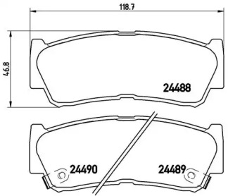 P30037 BREMBO Тормозные колодки дисковые