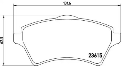 P44011 BREMBO Колодки гальмівні дискові