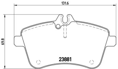 P50057 BREMBO Тормозные колодки дисковые