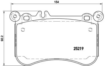 P50097 BREMBO Тормозные колодки дисковые