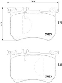 P50111 BREMBO Гальмiвнi колодки к-кт.