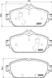 P50119 BREMBO Тормозные колодки дисковые