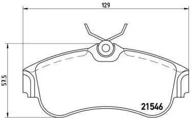 P56022 BREMBO Гальмiвнi колодки к-кт.