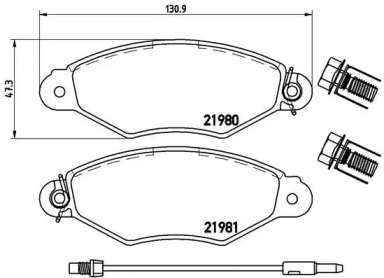 P56038 BREMBO Гальмiвнi колодки к-кт.