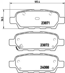 P56046 BREMBO Колодки гальмівні дискові