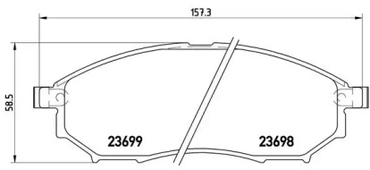 P56058 BREMBO Колодки гальмівні дискові