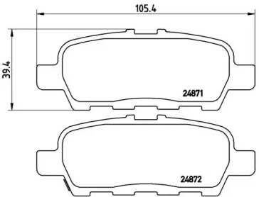 P56068 BREMBO Тормозные колодки дисковые