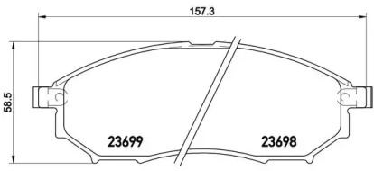 P56094 BREMBO Тормозные колодки дисковые