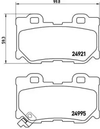 P56095 BREMBO Колодки гальмівні дискові