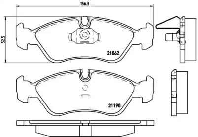 P59017 BREMBO Гальмiвнi колодки к-кт.