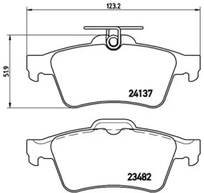 P59042 BREMBO Колодки гальмівні дискові