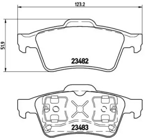 P59044 BREMBO Тормозные колодки дисковые