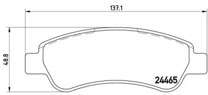 P61091 BREMBO Гальмiвнi колодки к-кт.