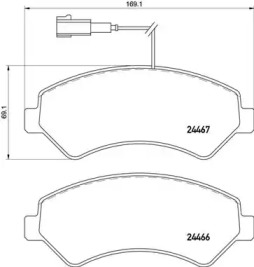 P61118 BREMBO Гальмiвнi колодки к-кт.