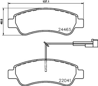 P61125 BREMBO Тормозные колодки  дисковые, к-кт.