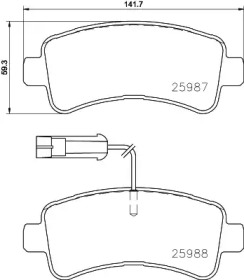 P61130 BREMBO Гальмівні колодки дискові