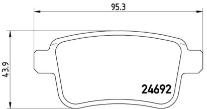 P68043 BREMBO Тормозные колодки дисковые