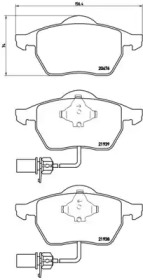 P85037 BREMBO Тормозные колодки дисковые