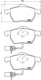 P85085 BREMBO Колодки гальмівні дискові