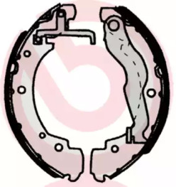 S85515 BREMBO Гальмівні колодки барабанні