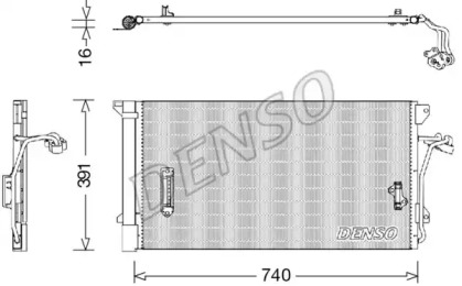 DCN02027 DENSO Конденсатор кондицiонера AUDI/PORSCHE/VW A6/Q7/Cayenne/Touareg 