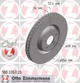 100335720 ZIMMERMANN Диск гальмівний