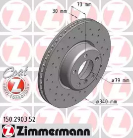150290352 ZIMMERMANN диск гальмівний SPORT Z