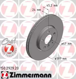 150292920 ZIMMERMANN Диск гальмівний