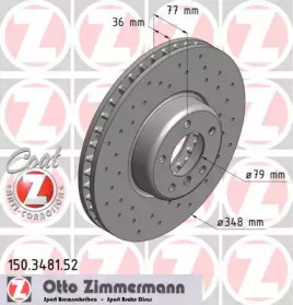 150348152 ZIMMERMANN Диск гальмівний