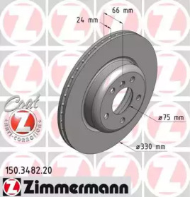 150348220 ZIMMERMANN Диск гальмівний