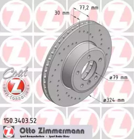 150340352 ZIMMERMANN Диск гальмівний