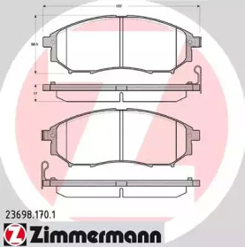 236981701 ZIMMERMANN Колодки гальмівні дискові