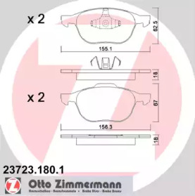 237231801 ZIMMERMANN Колодки гальмівні дискові