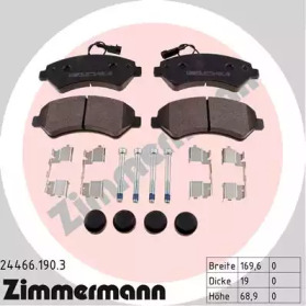 244661903 ZIMMERMANN Комплект гальмівних колодок