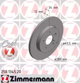 250134520 ZIMMERMANN Диск гальмівний