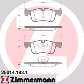 250141831 ZIMMERMANN Колодки гальмівні дискові