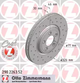 290226352 ZIMMERMANN диск гальмівний SPORT Z