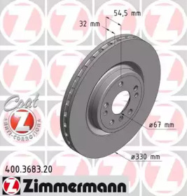 400368320 ZIMMERMANN Диск гальмівний