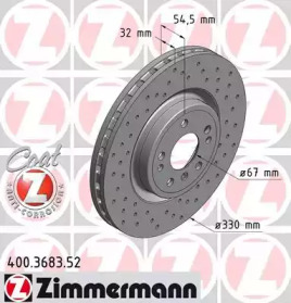 400368352 ZIMMERMANN Диск гальмівний