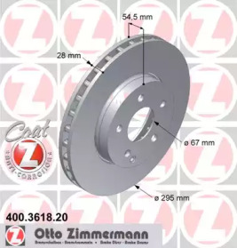400361820 ZIMMERMANN Диск гальмівний