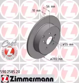 590258520 ZIMMERMANN Диск гальмівний