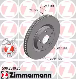 590281020 ZIMMERMANN Диск гальмівний